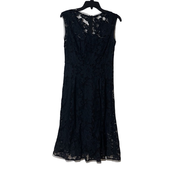 Nanette Lepore Dresses & Skirts - Nanette Lepore Fit & Flare V Neck Black Lace Dress Size 4